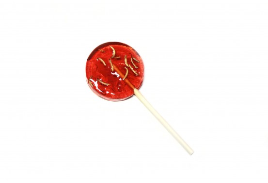 Strawberry Mealworms Lollipop